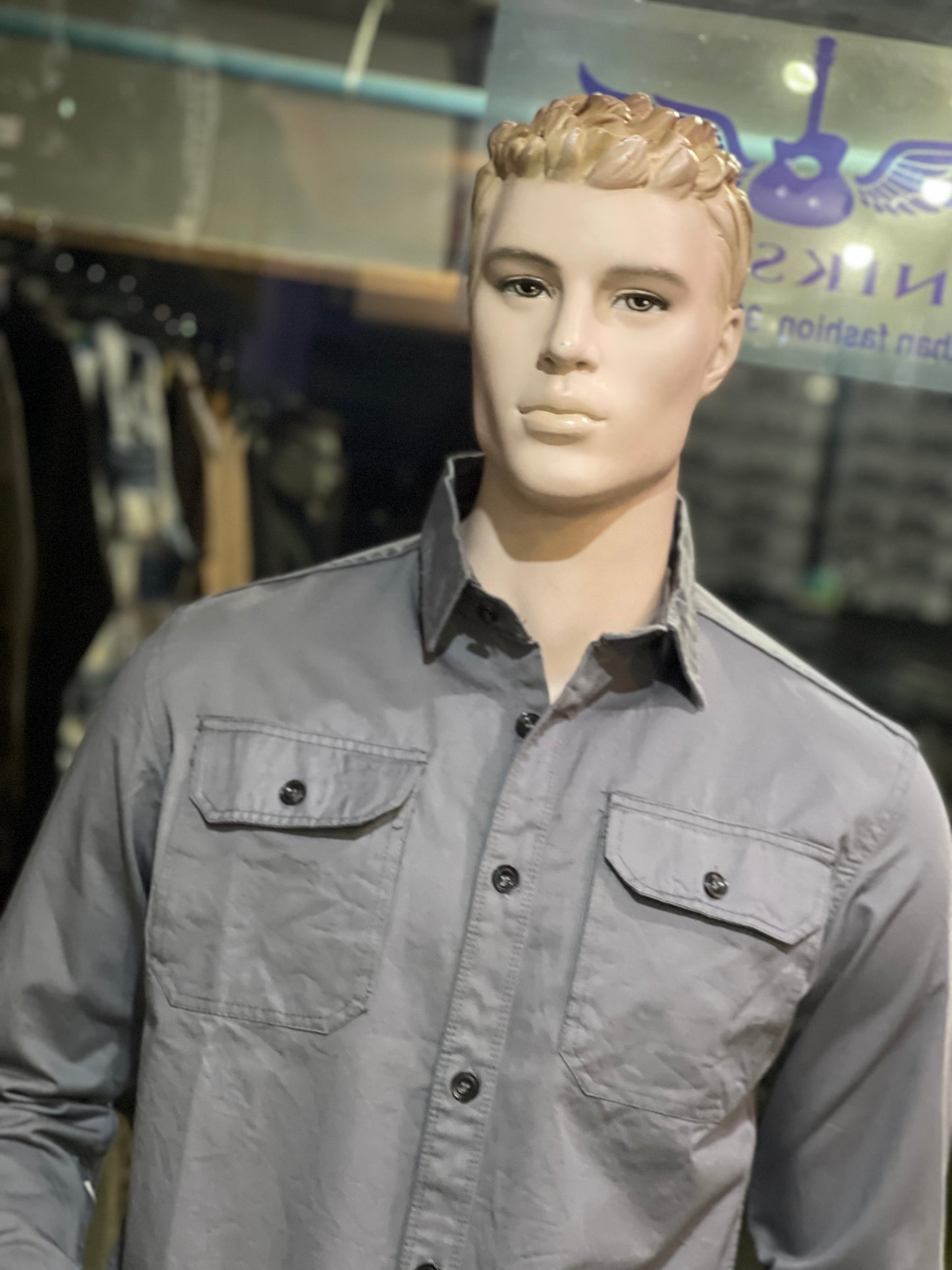 Cotton cargo slim fit shirt