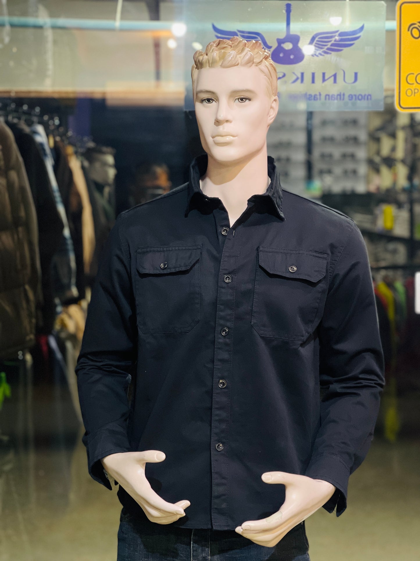 Cotton cargo slim fit shirt