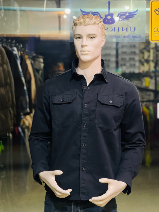 Cotton cargo slim fit shirt